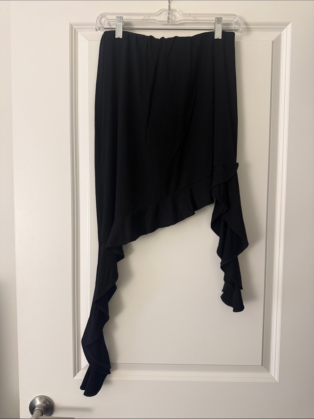 Reformation Black Asymmetric Ruffle Skirt - Women S